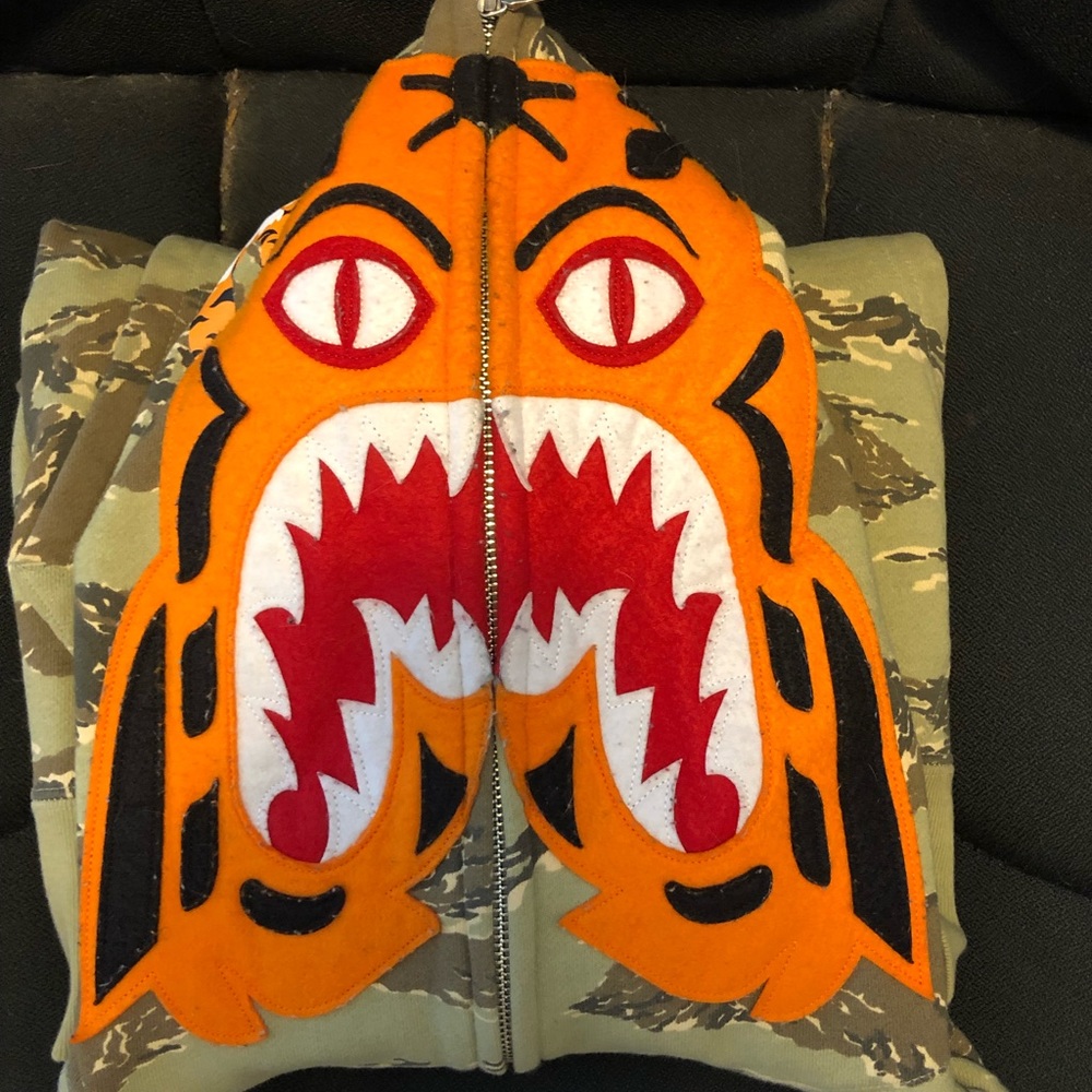 RARE!!!! Tiger Shark Camo Bape hoodie